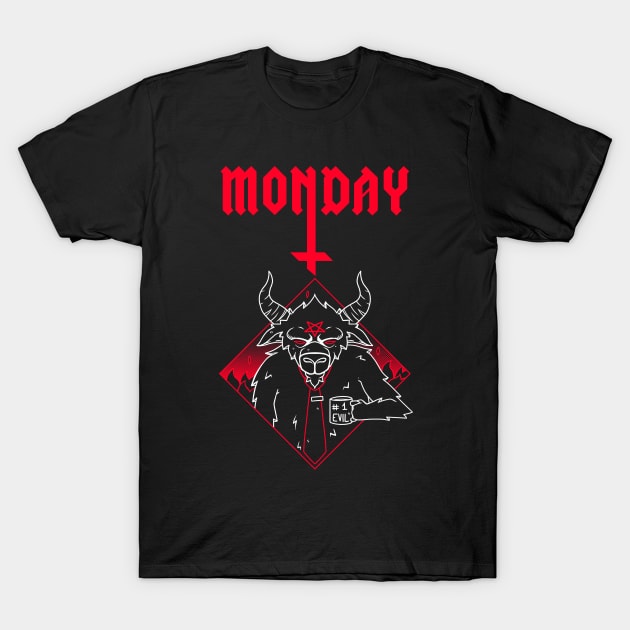 Black Monday T-Shirt by TheTeenosaur